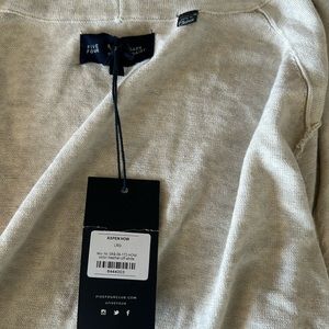 Five Four Mark McNairy NWT Large Long Sleeve Button Front Cardigan Tan